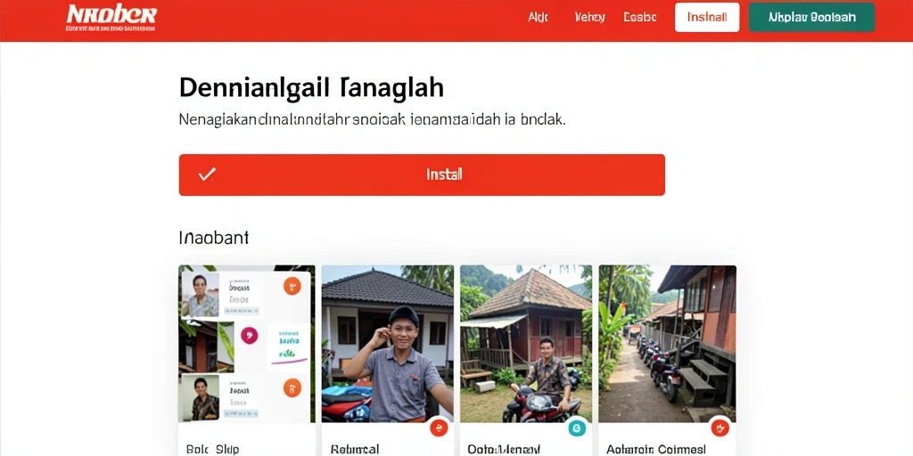 Tampilan intuitif aplikasi KOSTOTO yang memudahkan navigasi.